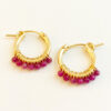 Mini Ruby Hoop Earrings | Me Me Jewellery