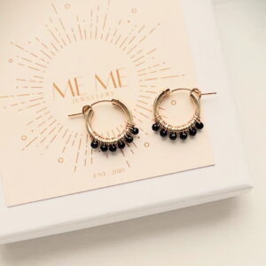 Mini Black Hoops | Me Me Jewellery