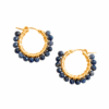 Sapphire Hoop Earrings in Gold | Me Me Jewellery