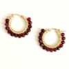 Garnet Hoop Earrings | Me Me Jewellery