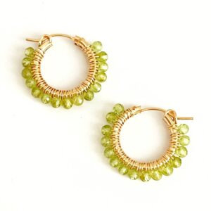 Peridot Hoops | Me Me Jewellery