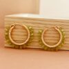 Green and Gold Hoops | Me Me Jewellery