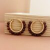 Garnet Hoops | Me Me Jewellery