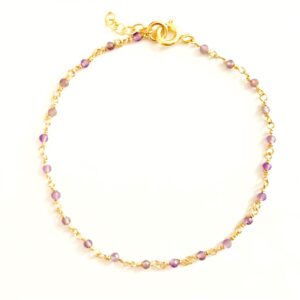 Amethyst Rosary Link Bracelet | Me Me Jewellery