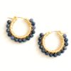 Sapphire Hoop Earrings in Gold | Me Me Jewellery